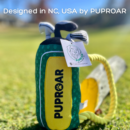 PUPROAR Golf Squeaky and Crinkle and Squeaky Dog Toy- Ideal Birthday Dog Toy