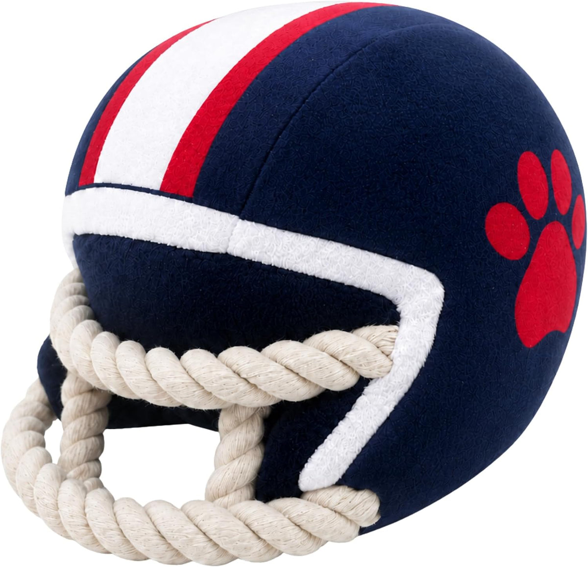 PUPROAR football helmet dog toy, Navy/Red