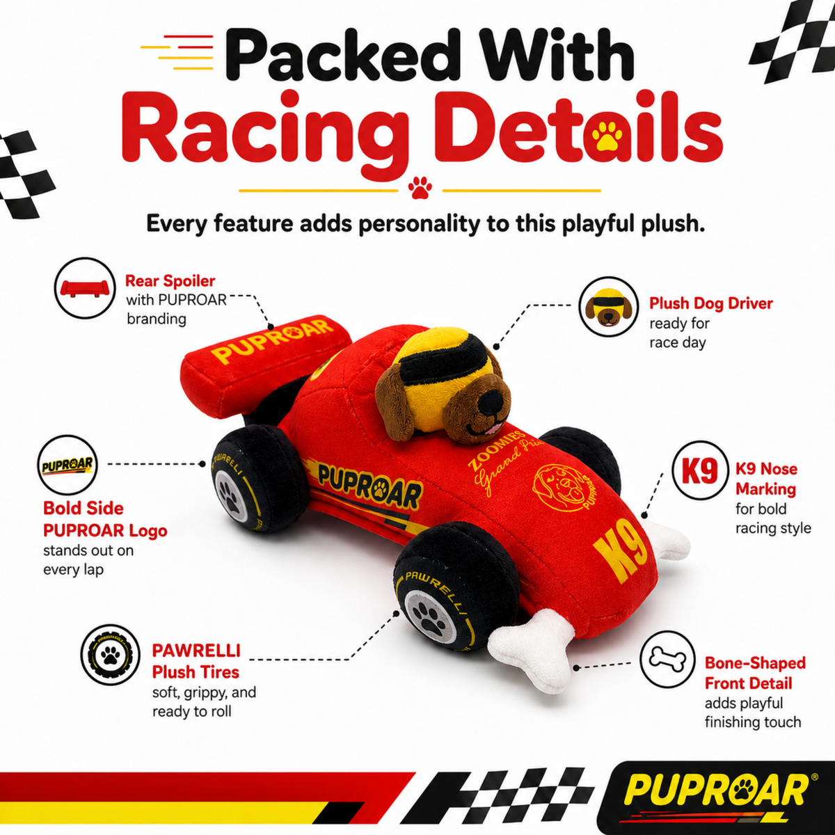 Puppy Prix Open Wheel Race Car