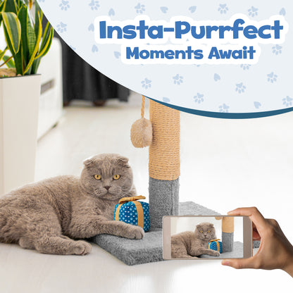 Cat Gift Box Catnip Toy – Crinkle Cat Toy for Indoor Cats, Cute Plush Birthday Present Kitty Toy with Catnip Inside