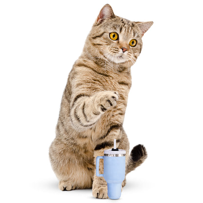 Kitty Cup Cat Tumbler Toy with Catnip & Crinkle Paper- Ideal Cat Birthday Gift