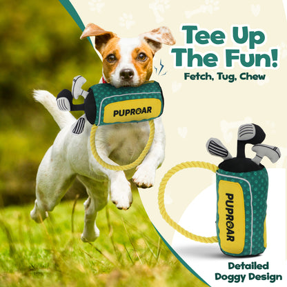 PUPROAR Golf Squeaky and Crinkle and Squeaky Dog Toy- Ideal Birthday Dog Toy